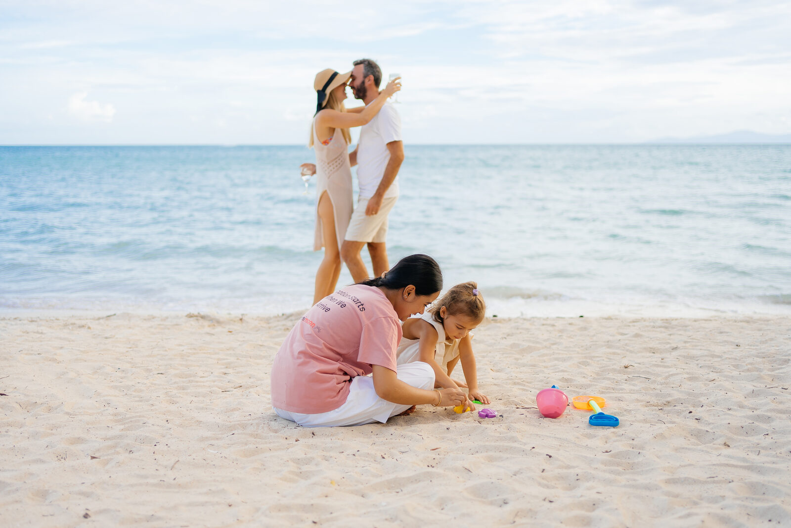 Family on vacation in Thailand